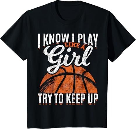 Amazon.com: I Know I Play Like A Girl Try To Keep Up Funny Basketball T-Shirt : Clothing, Shoes & Jewelry Funny Basketball Shirts, Funny Basketball, Girls Basketball, Basketball Funny, Basketball Fans, Like A Girl, Basketball Shirts, Basketball Girls, Basketball Player