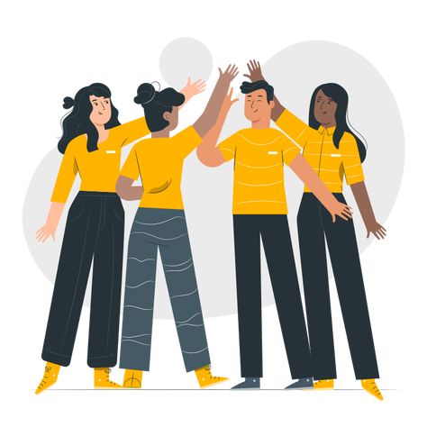 Community People Illustration, People Working Together Illustration, People Together Illustration, Team Work Illustration, Community Illustration, Activities Illustration, Team Illustration, Recruitment Marketing, Work Illustration