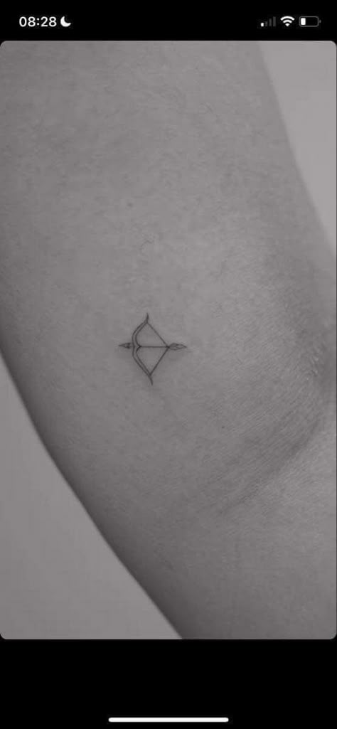 Mini Bow And Arrow Tattoo, Mini Arrow Tattoo, Minimalist Bow And Arrow Tattoo, Dainty Bow And Arrow Tattoo, Archer Bow Tattoo, Tiny Bow And Arrow Tattoo, Small Archer Tattoo, Small Bow And Arrow Tattoo, Dainty Arrow Tattoo