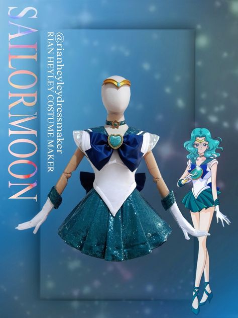 Costume maker Neptune Costume, Sailor Mercury Cosplay, Sailor Neptune Cosplay, Holly Would, Sailor Moon Outfit, Sailor Moon Characters, Fnaf Cosplay, Moon Cosplay, Sailor Moon Cosplay