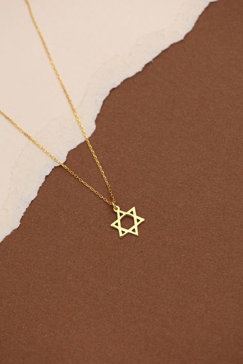 Jewish Star Necklace, Star Of David Necklace, Jewish Star, Necklace Star, Star Of David, Gold Star, Dream Jewelry, Star Necklace, Silver Stars