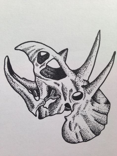 Dinosaur Skull Sketch, Triceratops Skull Tattoo, Minimalistic Tattoo Ideas, Minimalistic Tattoo, Nerdy Tattoos, Traditional Tattoo Inspiration, Skull Sketch, Dinosaur Tattoos, Animal Skeletons