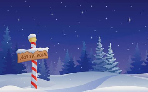 photos: Getting Ready for Christmas Day – Good Luck Santa! Cartoon Winter, North Pole Sign, Santa North Pole, Christmas Tree Wallpaper, Snowflake Background, Christmas Program, Christmas Vector, Nature Background, Winter Nature