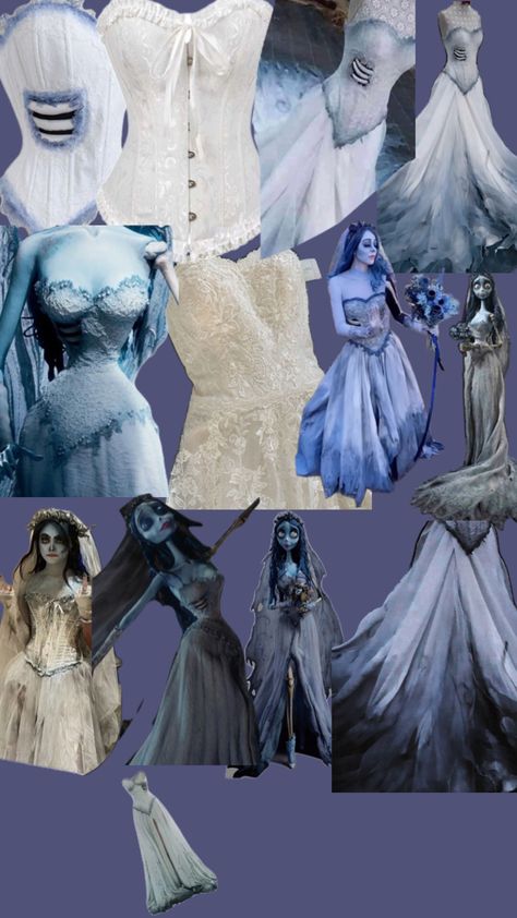 Corpse Bride Outfit, Coraline Halloween Costume, Corpse Bride Makeup, Halloween Bride Costumes, The Corpse Bride, Corpse Bride Costume, Matching Halloween Costumes, Bride Costume, Pretty Halloween Costumes