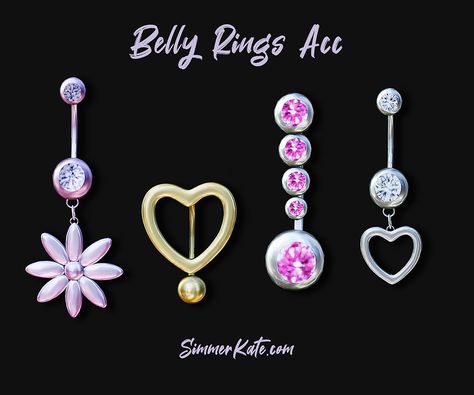 Belly Ring ACC Set sims 4 ts4 thesims4 thesimscc clutter decor accessory jewellry simmerkate Clutter Decor, Sims 4 Piercings, Pelo Sims, Sims 4 Expansions, Sims 4 Cc Folder, Sims 4 Gameplay, Belly Jewelry, Sims4 Clothes, Sims 4 Cc Packs