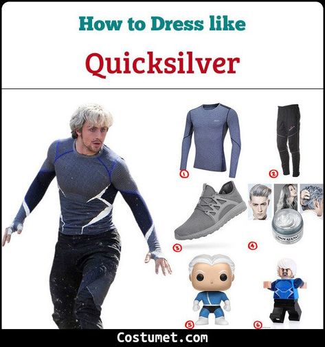 Marvel Quicksilver, Quicksilver Cosplay, Marvel Halloween, Quicksilver Marvel, Avengers Costumes, Avengers Team, Aaron Burr, Knight Costume, Gray Sneakers