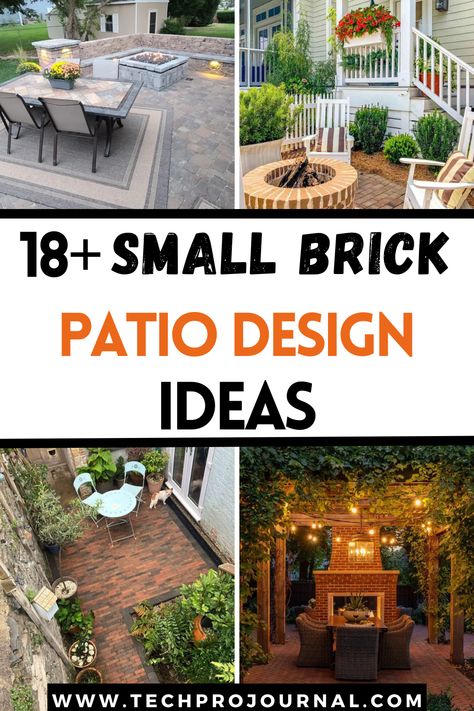 Transform your outdoor space with these small brick patio design ideas! From cozy seating to easy plant layouts, these brick ideas show how to create a charming patio that fits perfectly in compact spaces. Small Outdoor Spaces Patio, Small Patio Ideas Townhouse Backyards, Brick Patio Decorating Ideas, Small Brick Patio Ideas Backyards, Brick Patio Ideas Backyards, Backyard Townhouse, Patio Designs And Ideas Layout, Boma Ideas, Brick Patio Ideas