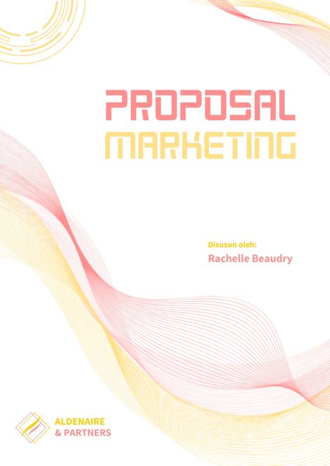 Pink Yellow Clean Modern Marketing Proposal Cover A4 Document Proposal Cover Design Creative, Business Proposal Hari, Proposal Cover Page Design, Business Proposal Cover Page, Cover Proposal, Business Proposal Template Free Download, File Cover, Proposal Cover, Marketing Proposal