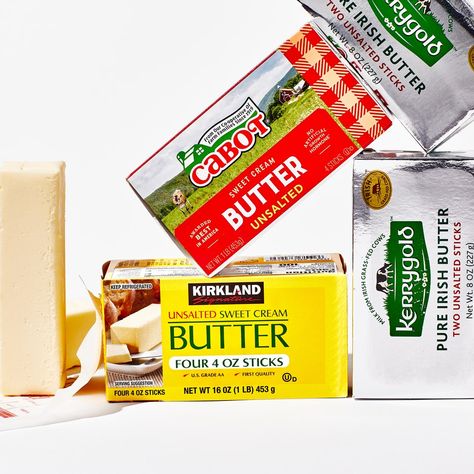 What's the Best Butter for Baking? | Bon Appétit Best Butter For Baking, Garlic Butter Spread, Butter Packaging, Kerrygold Butter, Butter Brands, Irish Butter, Best Butter, Flaky Pie Crust, Baking Recipe