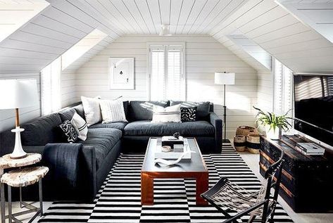 Top 50 Best Bonus Room Ideas - Spare Interior Space Designs Attic Family Room, Attic Living Room, Bonus Room Design, Teen Hangout, Malibu House, Nantucket Cottage, Cozy Living Room Design, Lake Homes, Attic Room