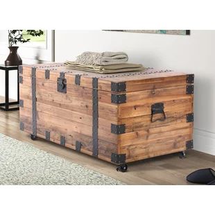 Trunk Design, Coffee Table With Wheels, Trunk Table, Storage Coffee Table, Coffee Table Trunk, Wood Trunk, Storage Trunk, Solid Wood Coffee Table, Ashley Furniture Homestore