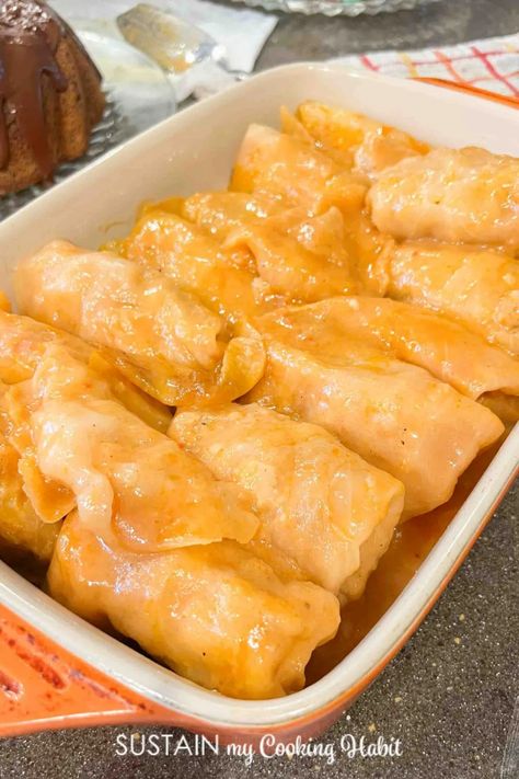 Best Ever Cabbage Rolls Croatian Recipe - Sustain My Cooking Habit Croatian Cabbage Rolls, Serbian Cabbage Rolls, Hungarian Cabbage Rolls, German Cabbage Rolls, Hungarian Stuffed Cabbage, Balkan Recipes, Romanian Recipes, Croatian Cuisine, Gf Food