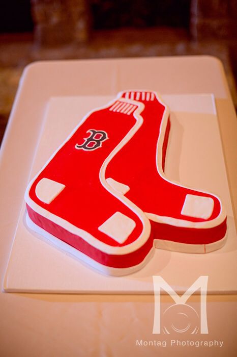 Get it....  Red Sox ! Red Sox Cake, 5 Birthday, Baseball Party, Beautiful Birthday Cakes, Beautiful Birthday, Cupcake Ideas, Grooms Cake, 9th Birthday, 10th Birthday