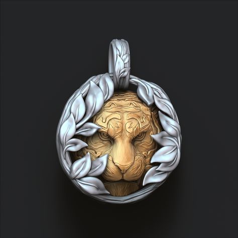 Tiger In Nature Pendant 3D print model 🏷️The link to order is in bio. #tiger #ring #jewellery #jewelry #3dmodel #animal #forest Tiger Ring, Tiger Jewelry, 3d Printable, Print Models, Zbrush, 3d Animation, In Nature, 3d Print, 3d Printing