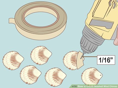 Diy Slinger, Windchimes Diy, Beach Crafts Diy, Make Wind Chimes, Seashell Wind Chimes, Wind Chimes Homemade, Beach Themed Crafts, Shell Wind Chimes, Wind Chimes Craft