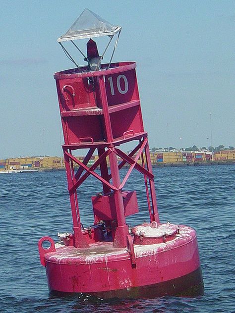 Baltimore red  channel marker buoy by © Polliechrome, via Flickr.com Buoy Tattoo, Buoys Art, Boat Buoy, Sunless Sea, Nautical Tattoo Sleeve, Structured Water, Lifeguard Tower, Harbor Town, Watercolor Mermaid