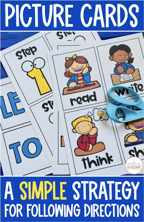 Have you ever counted how many times a day you hear this question, "What do I do next?" Don't bother guessing. It's probably a lot.😂 We've squashed this question by using visual cue cards to help students remember the directions in a way that improves their independence and productivity. By posting a simple image next to the number for each step, the children have a visual reminder to refer to when they forget what to do. It's one of our favorite classroom management systems! Read more here... Classroom Directions Visuals, Visual Cue Cards, Back To School List, Cue Cards, Visual Cue, Classroom Management Tips, School List, Kindergarten Teaching, Free Teacher