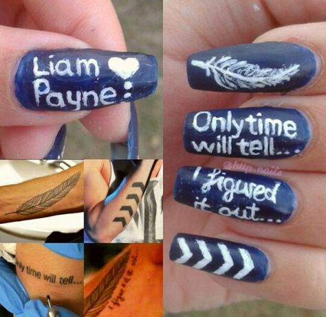 Liam Payne Tattoos Nails - Nail Art Liam Payne Nails, Liam Payne Nails Inspired, Liam Payne Tattoos Ideas Lyrics, Liam Payne Art Drawing, Liam Payne Tribute Tattoos, Liam Payne Arm Tattoo, One Direction Nails, Liam Payne, Figure It Out