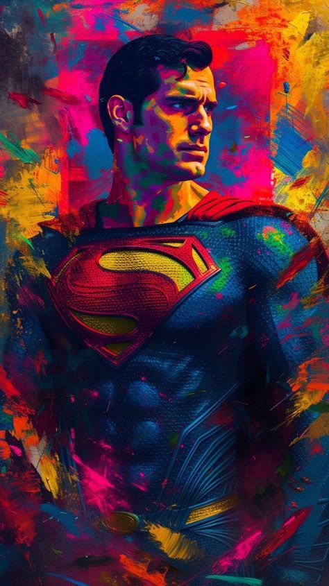 Superman Portrait, Deadpool Painting, Superman Painting, Superhero Artwork, Superman Artwork, Superman Wallpaper, Wonder Woman Superman, Marvel Superheroes Art, A Level Art Sketchbook