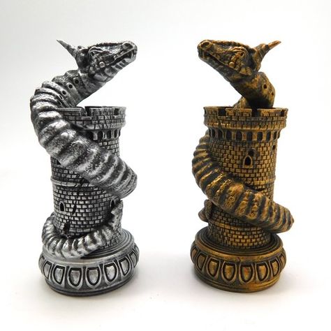 Download STL file Dragon Chess! The Wyrm (The Rook) • Object to 3D print ・ Cults Wyrm Dragon, Dragon Chess, Dragon Model, Resin Printing, Fdm Printer, Dnd Dragons, 3d Printing Projects, The Hollow, Stl Files