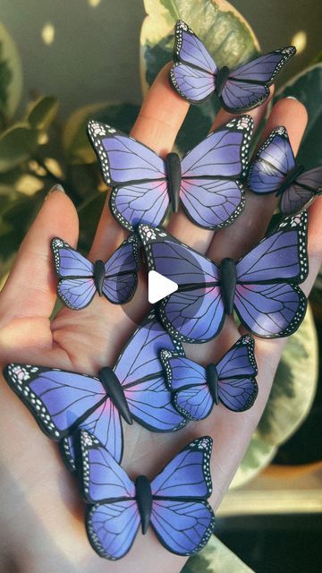 Brianca | Polymer Clay & Resin Artist on Instagram Butterfly Polymer Clay, Clay Butterfly, Resin Artist, Polymer Clay Resin, Clay Cane, Polymer Clay Cane, How To Make Clay, Metal Clay Jewelry, Metal Clay