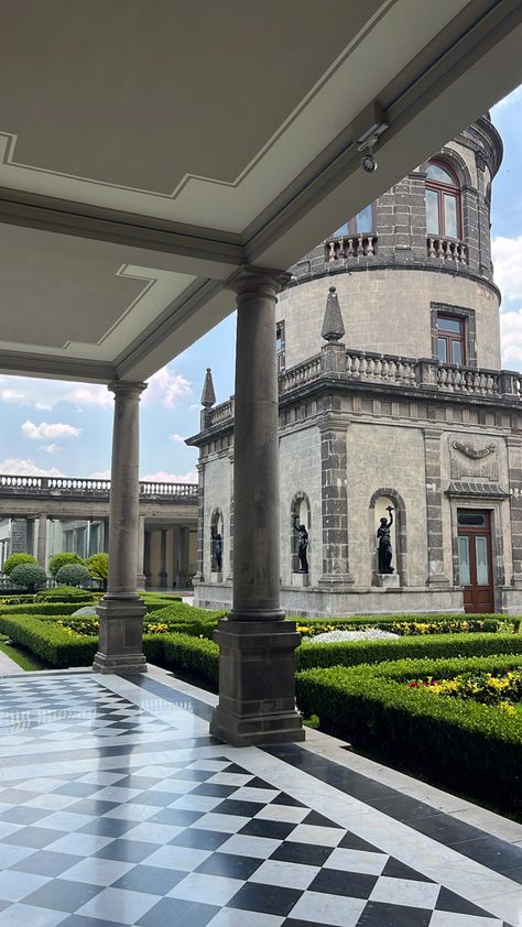 Castillo de Chapultepec | cdmx | Mexico City | palace | checkered floor | architecture | design | travel destination | Mexico City Wallpaper, Mexico Photo Ideas, Mexico City Aesthetic, Mexico City Fashion, Floor Architecture, Mexico Wallpaper, Mexico Aesthetic, Mexico Pictures, Checkered Floor