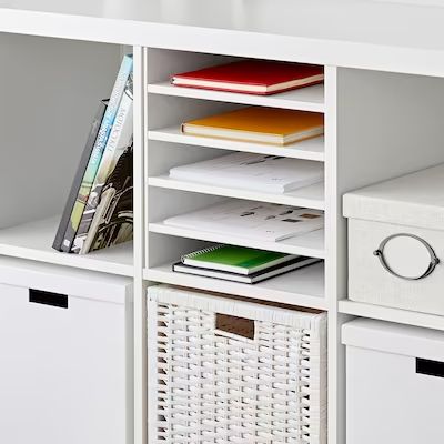 Kallax Insert, Kallax Shelf Unit, Kallax Shelving Unit, Cube Storage Unit, Kallax Shelf, Kallax Ikea, Garage Shelving, White Office, Shelving Systems