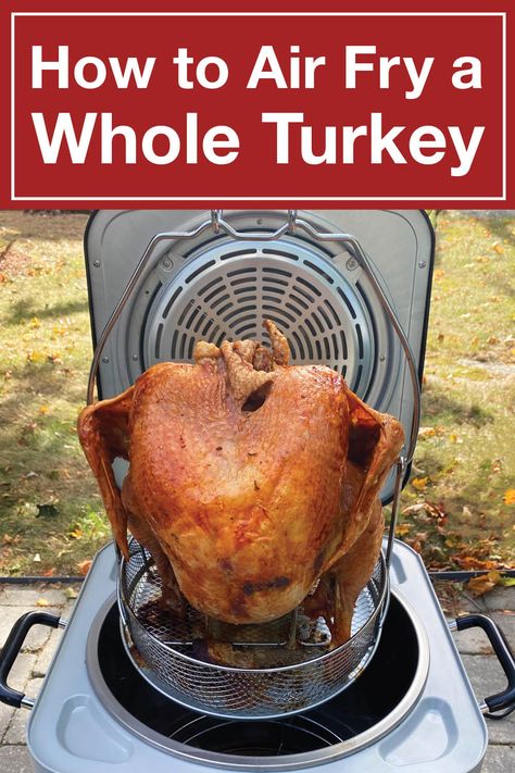 How to air fry a whole turkey. The most tender, moist and juicy turkey recipe with crispy golden skin. Cooking a turkey in an air fryer. Perfect turkey recipe for Thanksgiving and Christmas. #Thanksgiving #TurkeyRecipe #AirFry #AirFryTurkey #ChristmasRecipe Air Fryer Turkey Recipes, Juicy Turkey Recipe, Fry Turkey, Deep Fried Turkey Recipes, Perfect Turkey Recipe, Air Fryer Turkey, Fried Turkey Recipes, Cooks Country Recipes, Deep Fried Turkey