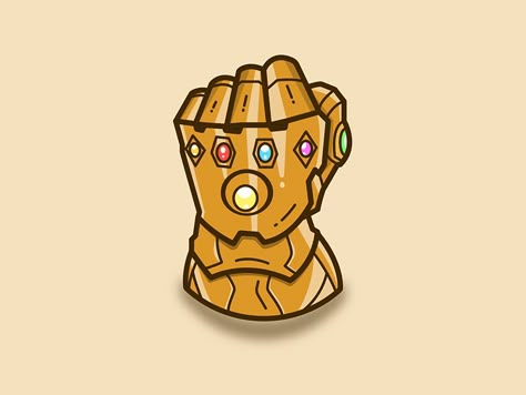 Infinity Gauntlet Drawing, Infinity Gauntlet Tattoo, Gauntlet Drawing, Gym Branding, Marvel Stone, Avengers Painting, Marvel Stickers, Avengers Cartoon, Infinity Gauntlet