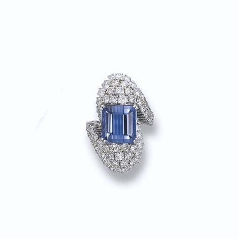 Sapphire And Diamond Ring, Jewelry Boards, Diamond Cross, Sapphire Jewelry, Van Cleef, High Jewelry, Tiffany & Co., Sapphire Ring, Ring Earrings