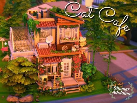 Sims 4 Cat, Bright Living Room, Japanese Cat, Countryside House, Cat Cafe, Sims 4 Build, Island Living, Grandmas House, Outdoor Retreat