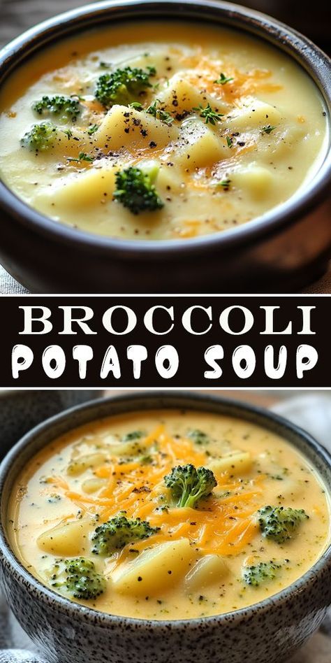 🥦🥔 Warm up with this hearty Broccoli Potato Soup! Packed with wholesome veggies and creamy goodness, it’s the perfect recipe for chilly nights. Ready in under 30 minutes! 🍁🍵 #BroccoliSoup #FallRecipes #ComfortFood #EasySoups 💚 Whole 30 Broccoli Potato Soup, Potato Broccoli Cheddar Soup Crock Pot, Broccoli And Potato Soup Crockpot, Slow Cooker Broccoli Potato Soup, Broccoli And Potatoes Soup, Dutch Oven Broccoli Cheddar Soup, Broccoli Potato Soup Instant Pot, Broccoli And Pea Soup, Potato Broccoli Soup Recipe