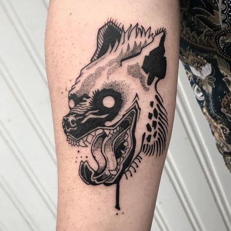 Thanks Nick! #hyena #hyenatattoo #blackwork #blacktattoo #illustration #tattooillustration #onzeshoptattoos #onzeshopheerlen Hyena Skull, Hyena Tattoo, Underboob Tattoo Designs, Cactus Tattoo, Mark Tattoo, Sick Tattoo, Tatuaje A Color, Dark Art Tattoo, Tattoo Portfolio