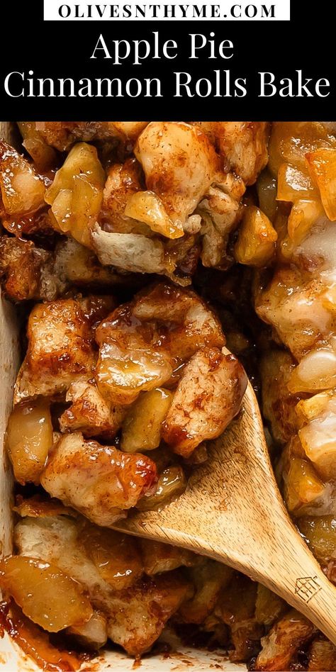 Apple Pie Filling And Cinnamon Rolls, Apple Pie Filling Easy, Cinnamon Rollups, Apple Cinnamon Roll Bake, Apple Pie Cinnamon Rolls, Cinnamon Roll Desserts, Fall Desserts Apple, Cinnamon Roll Apple Pie, Apple Pie Filling Recipes