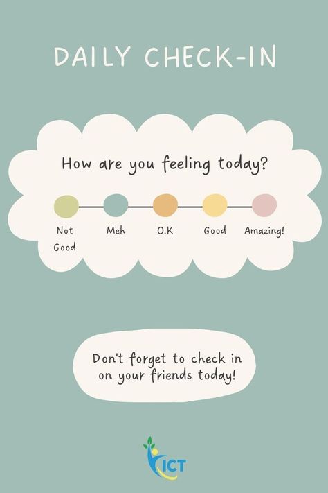 Here’s a simple task for you, ask someone how their day was, check in with them and then tell them how your day was.
#mentalhealth Mental Check In, Just Checking In, Mood Check In, Daily Check In, Mental Health Check In, Checking In, Games Photography, Counselling Resources, Spa Ceylon