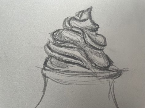 Practicing how to draw whipped cream. I’m surprised how difficult it is! How To Draw Whipped Cream, Whipped Cream Drawing, Cream Drawing, Sketch Practice, Whip Cream, Whipped Cream, Art Inspo, To Draw, Sketch