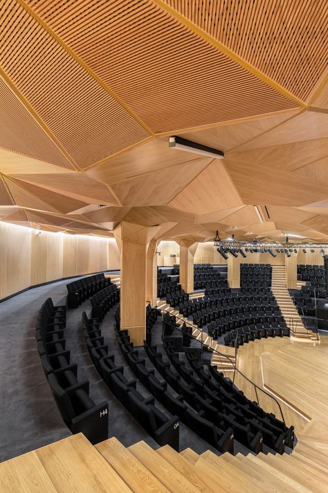 Auditorium Architecture, Theatrical Scenery, Auditorium Design, Theatre Building, Architecture Design Process, Lecture Theatre, Mix Use Building, Lectures Hall, Architecture Sketchbook