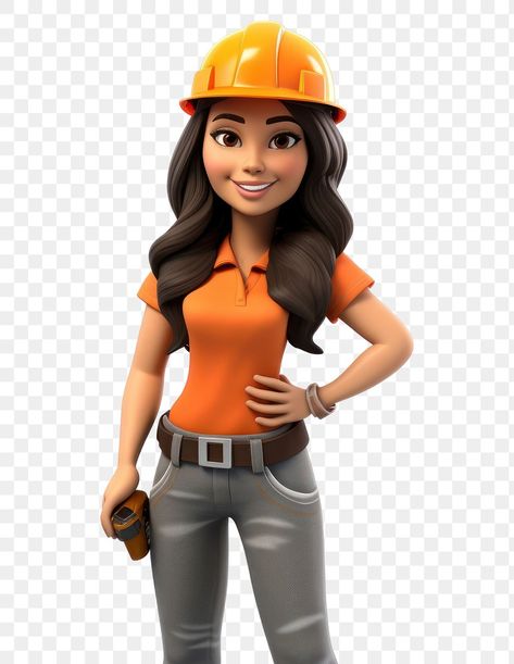 Female Construction Worker, Cartoon Female, Hard Working Women, Book Illustration Design, Construction Worker, Children Book, Book Illustrations, Working Woman, Hard Working