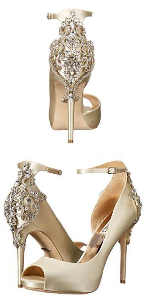 The sparkly high heels are wedding shoes bling. The bride will look stunning with those ankle straps and rhinestone crystals. Look for these as the first buy listing on the page. In the My Online Wedding Help products section. #MyOnlineWeddingHelp #WeddingShoes #SparklyShoes #HighHeels #WeddingBling #WeddingSparkle #WeddingShoes Bridal High Heels, Bling Wedding Shoes, Diy Wedding Shoes, Rustic Wedding Shoes, Flower Wedding Shoes, Sparkly Wedding Shoes, Bride Heels, Sparkly High Heels, Pearl Wedding Shoes