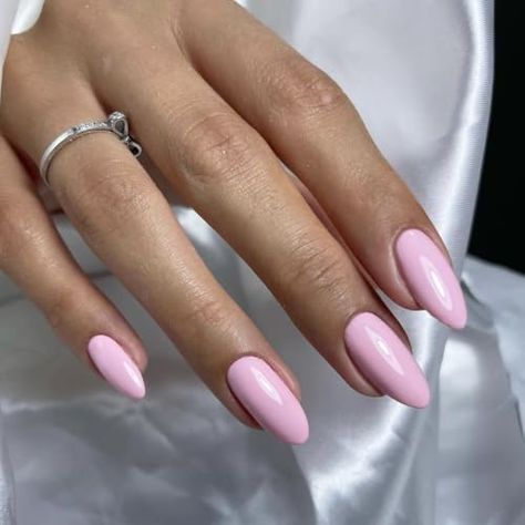 Check out this list Nails Art from protoloker Spain Nails, Nails Almond Medium, Press On Nails Almond, Glossy Nails, Pink Press On Nails, Nails Press Ons, Real Nails, Nail Beds, Medium Almond