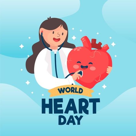 Hand drawn world heart day with doctor | Free Vector #Freepik #freevector #heart #hand #world #hand-drawn World Heart Day Poster, Heart Day Poster, Fitness Tracker App, Doctor Vector, World Humanitarian Day, Ramadan Cards, World Heart Day, Wellness Apps, Social Media Posting Schedule