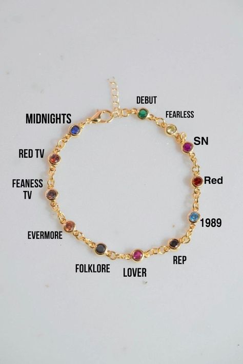 Bejeweled Friendship Bracelet, Ts Bracelets, Ts Bracelet, Bejeweled Bracelet, Taylor Swift Albums, Pulseras Kandi, Lover Bracelet, Multicolor Bracelet, Taylor Swift Party