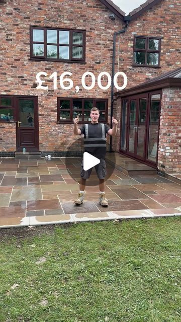 Macclandscapes on Instagram: "£16,000!!! All stone materials was purchased from @nustone_uk #landscaping #patio #indianstone #garden #driveway #diy #gardenideas #gardentransformation #resin #grout #grouting #builder #bricky" Back Garden Designs Uk, Stones In Garden, Driveway Diy, Driveway Materials, Landscaping Patio, Modern Garden Landscaping, Garden Driveway, Grout, Front Garden