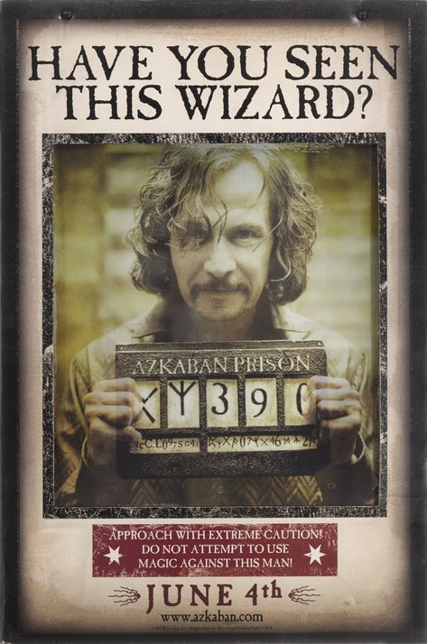 Harry Potter Sirius, Harry Potter Wall Art, Harry Potter Wall, Harry Potter Poster, Ministry Of Magic, Wanted Poster, The Prisoner Of Azkaban, Prisoner Of Azkaban, Poster Room