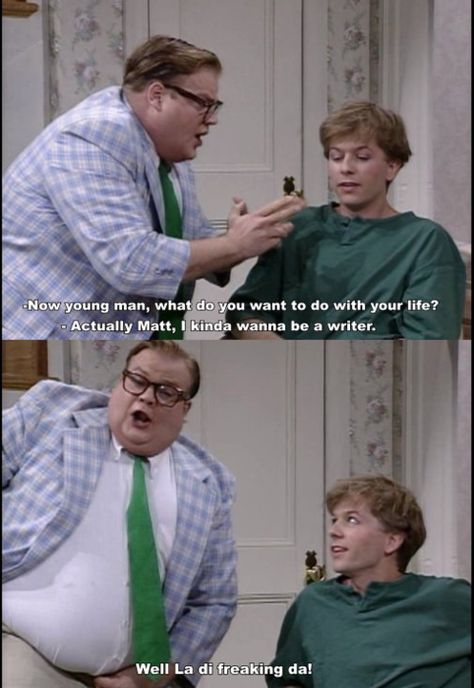 Chris Farley & David Spade Best Snl Skits, Best Of Snl, Snl Characters, Van Down By The River, Feeling Crappy, Snl Funny, Matt Foley, David Spade, Snl Skits