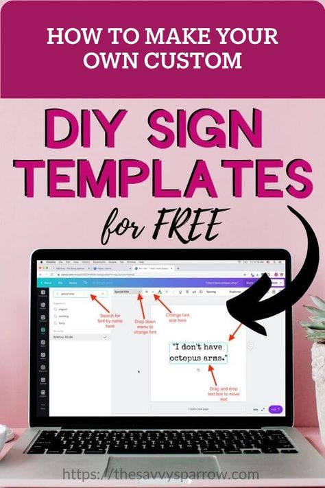 Want an easy DIY sign hack for creating beautiful and easy wood signs with lettering?  Use sign templates!  Learn how to make your own printable sign templates for FREE!  This is exactly how I create awesome and easy signs on canvas, wood, paper scrolls, and more!  Learn how to use the free online computer program that I use, with step by step instructions and screenshots! Christmas Fonts Free, Make Your Own Sign, Sign Fonts, Diy Quotes, Stencils For Wood Signs, How To Make Signs, Diy Wood Signs, Christmas Fonts, Free Lettering