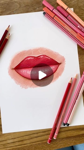 How To Draw Cute Lips, Sketch Lips, Pop Art Lips, Lip Drawing, Lips Drawing, November 9, Flower Drawing, Cute Drawings, Pop Art