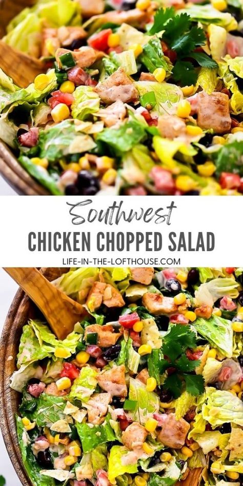 Healthish Southwest Chicken Salad, Chopped Bbq Chicken Salad, South Western Salad Recipe, Southwest Chicken Coleslaw, Chicken Enchilada Salad, Chicken Tender Salad Recipes, Southwest Salad Recipes, Southwestern Salad Recipes, Southwestern Chicken Salad