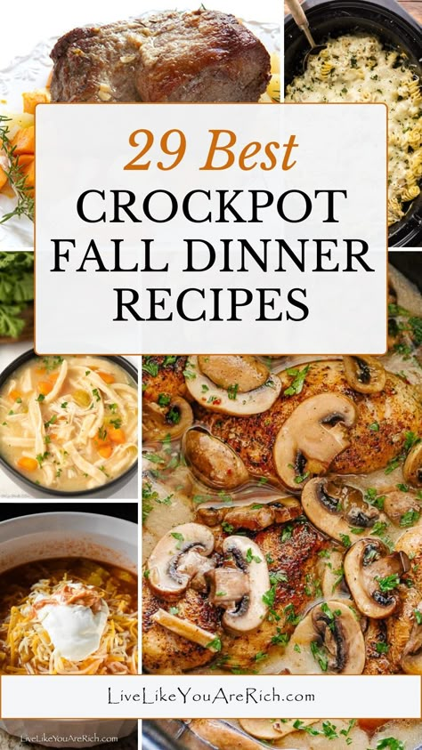 Crockpot Recipes Long Cook Time, Highest Rated Crockpot Recipes, Fall Foods Crockpot, Slow Cooker Recipes For Fall, Fall Beef Crockpot Recipes, Best Fall Slow Cooker Recipes, Triple Crockpot Recipes, Creative Crockpot Meals, Low Calorie Fall Crockpot Recipes