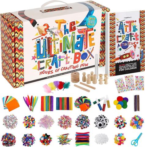 Amazon.com: 3000+ Pcs Arts and Crafts Supplies for Kids - Kids Craft kit for Boys & Girls - The Ultimate Craft Box Set with 99 Activities Book for Ages 4-6, 6-8, 8-12 : Toys & Games Walmart Crafts, Art Supplies For Kids, 2024 Ideas, Easy Pixel Art, Kids Art Supplies, Craft Kits For Kids, Amazon Products, Craft Box, Craft Set